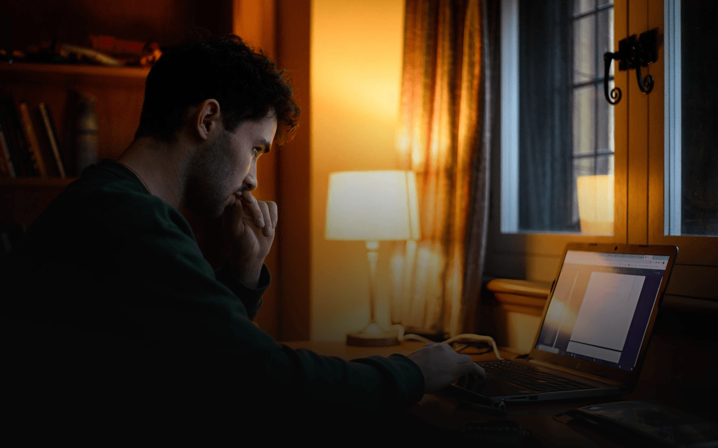 Person working on laptop